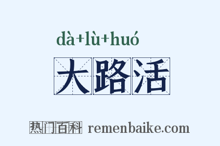 大路活是什么意思的图片